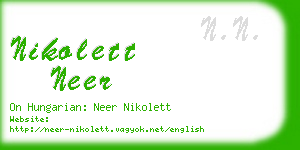 nikolett neer business card